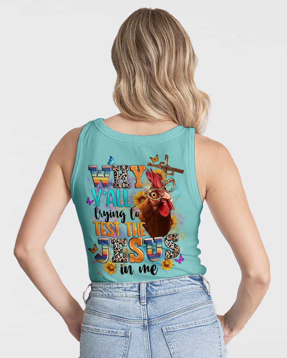 Why Y'all Trying To Test The Jesus In Me Women's All Over Print Shirt - Yhln2708242