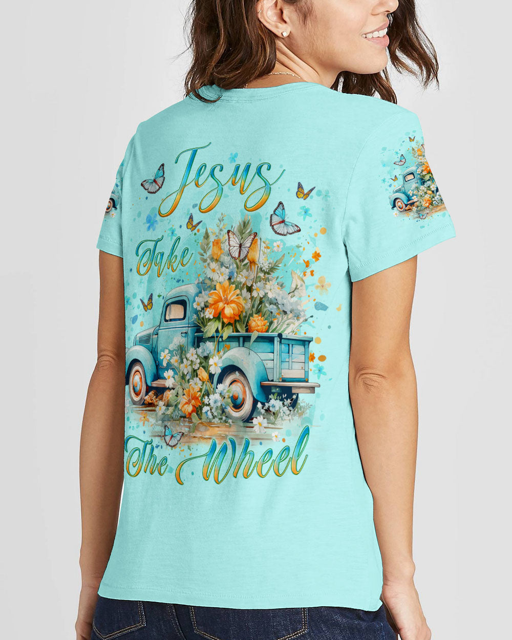 Jesus Take The Wheel Women's All Over Print Shirt - Yhlt0301244