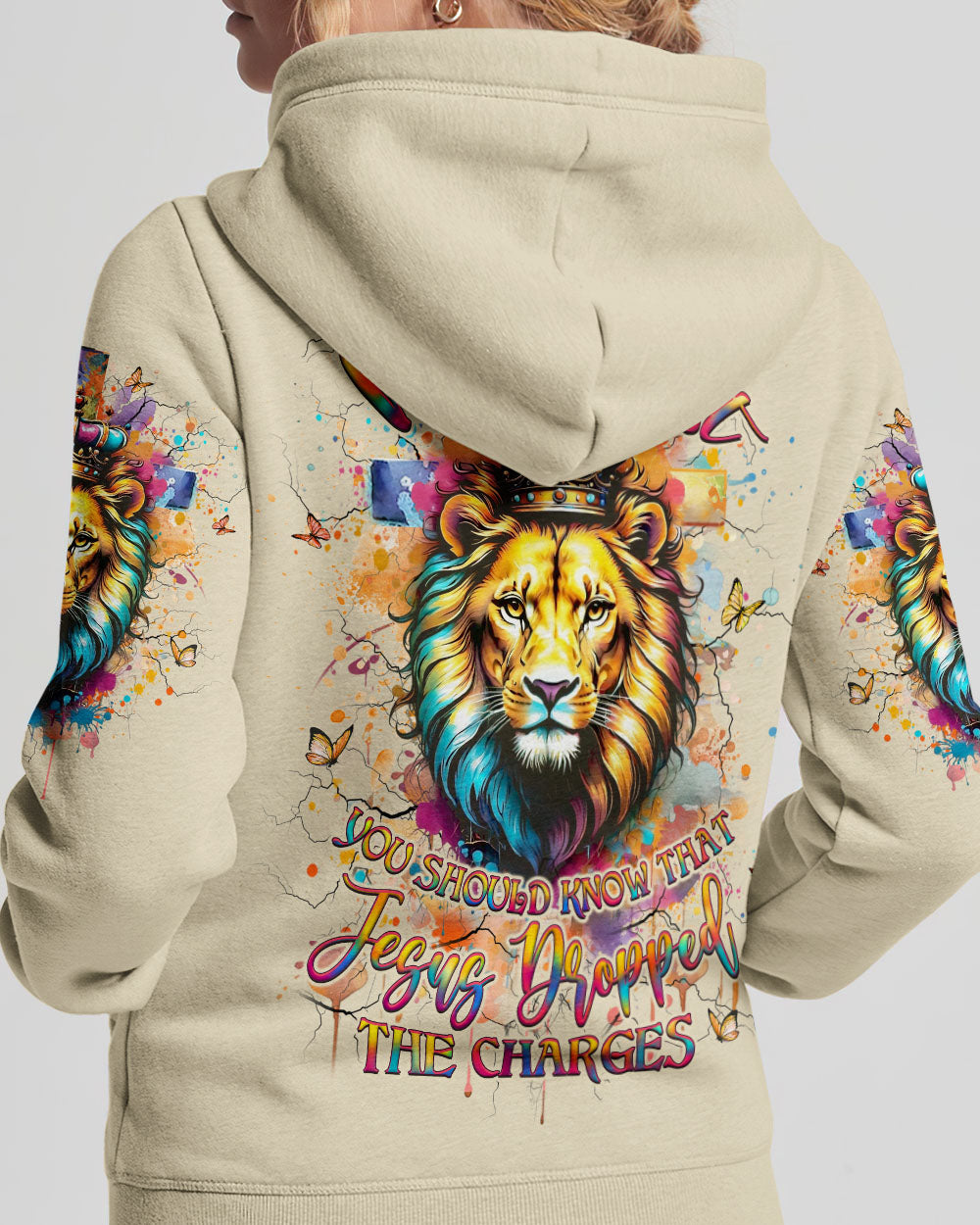 Jesus Dropped The Charges Lion Women's All Over Print Shirt - Yhlt0404253