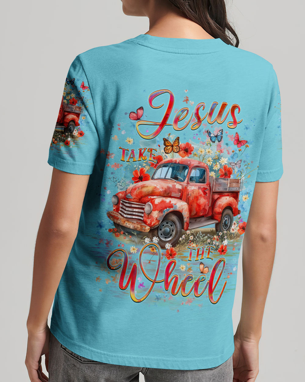 Jesus Take The Wheel Women's All Over Print Shirt - Yhlt0706242