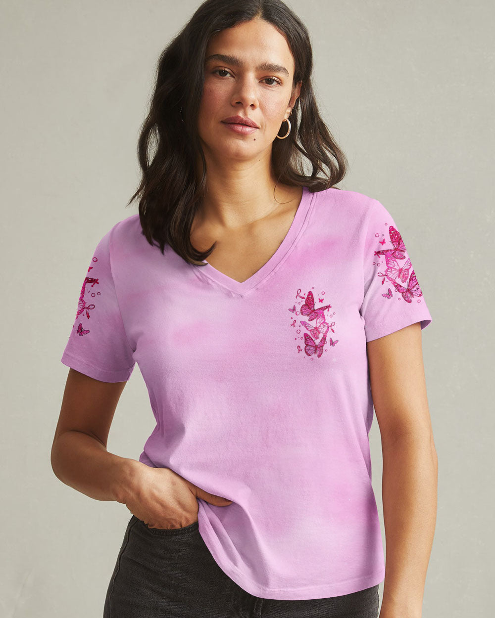 Faith Hope Love Breast Cancer Women's All Over Print Shirt - Yhlt0708253