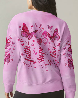 Faith Hope Love Breast Cancer Women's All Over Print Shirt - Yhlt0708253