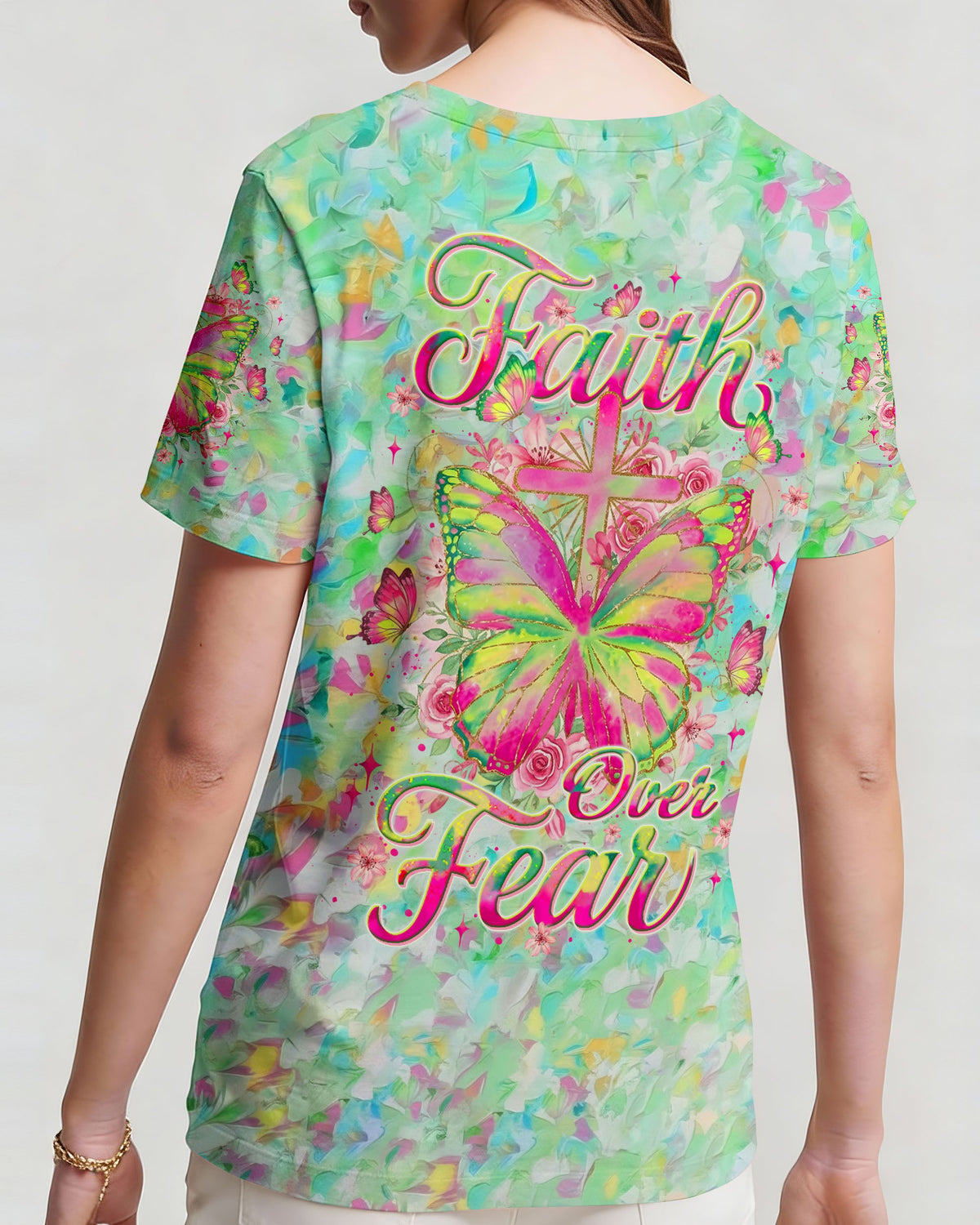 Faith Over Fear Women's All Over Print Shirt - Yhlt0801262
