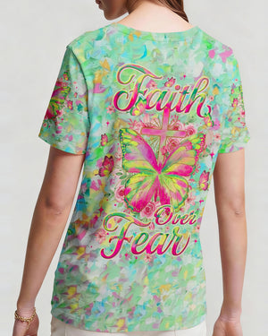 Faith Over Fear Women's All Over Print Shirt - Yhlt0801262
