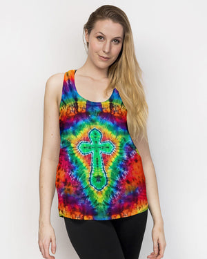 Radiant Psychedelic Cross Women's All Over Print Shirt - Yhlt1201262