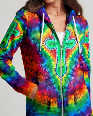 Radiant Psychedelic Cross Women's All Over Print Shirt - Yhlt1201262
