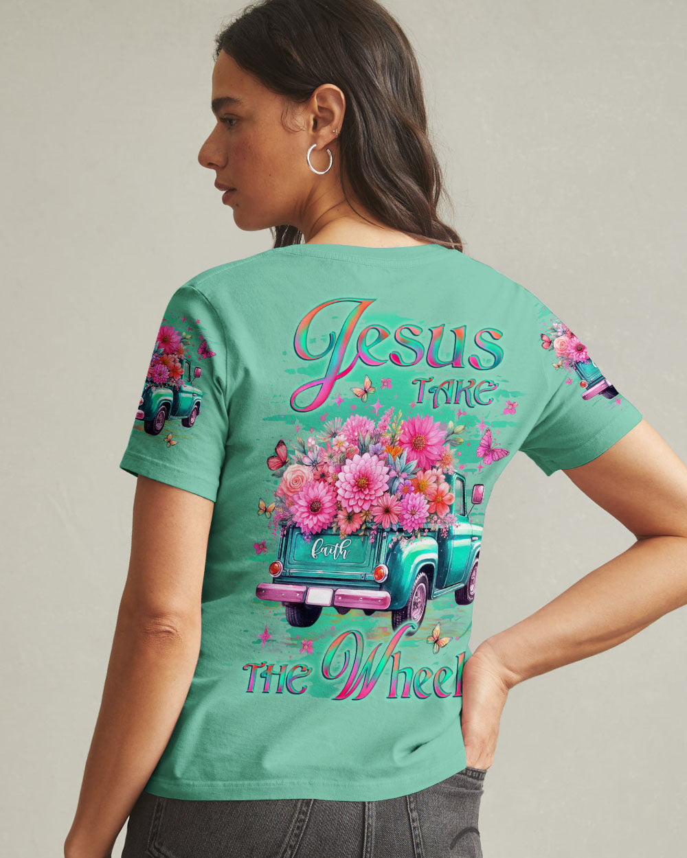 Jesus Take The Wheel Women's All Over Print Shirt - Yhlt1202252