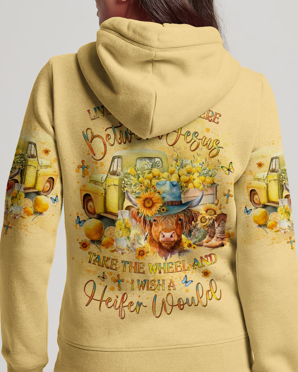 Living Life Somewhere Between Jesus Heifers Women's All Over Print Shirt - Yhlt1203242
