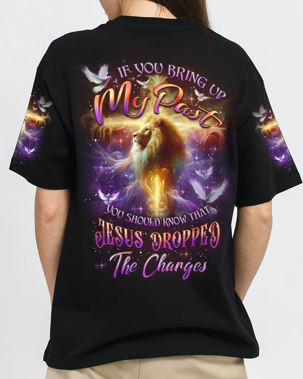 Jesus Dropped The Charges Lion Women's All Over Print Shirt - Yhlt1209242