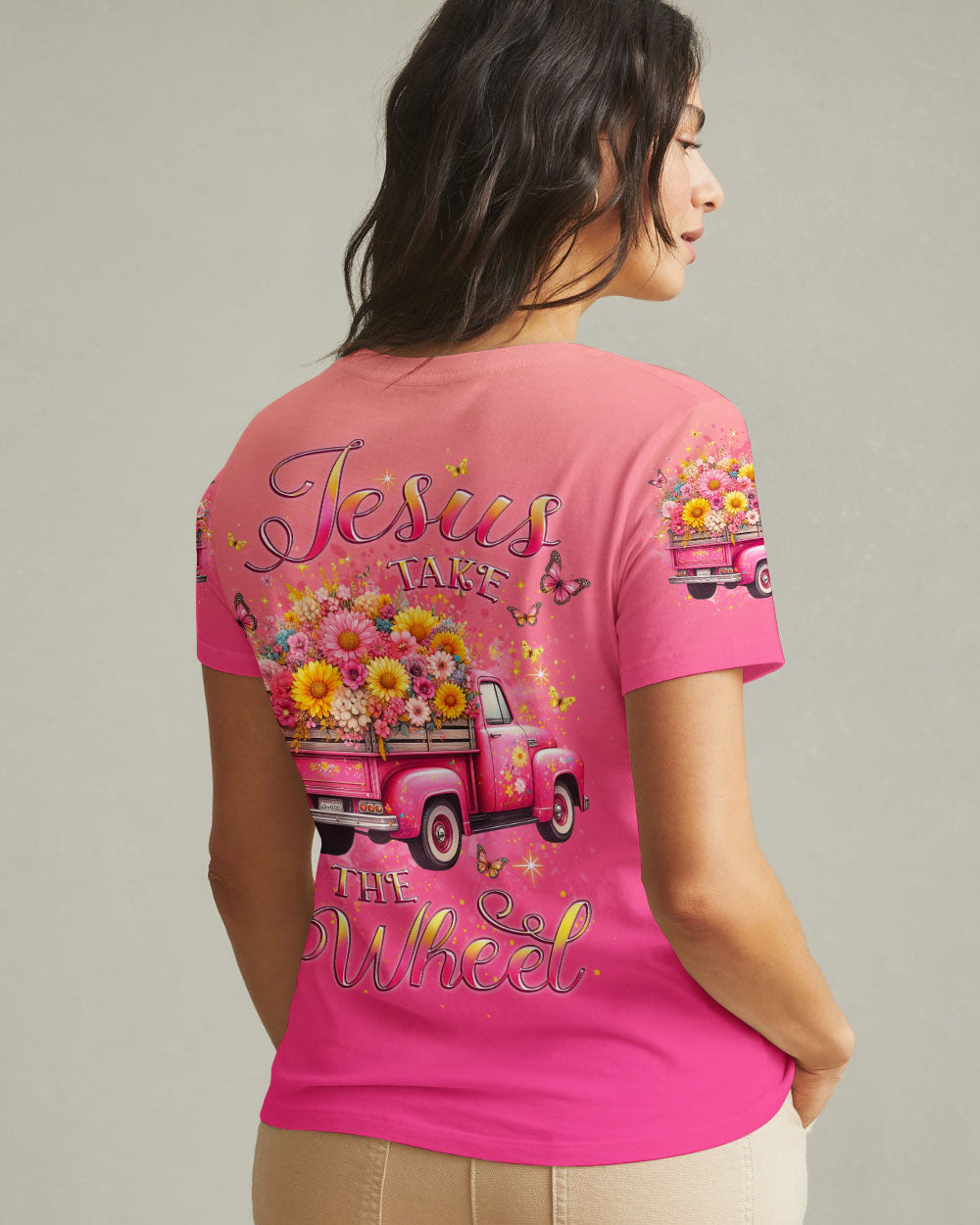 Jesus Take The Wheel Women's All Over Print Shirt - Yhlt1302254