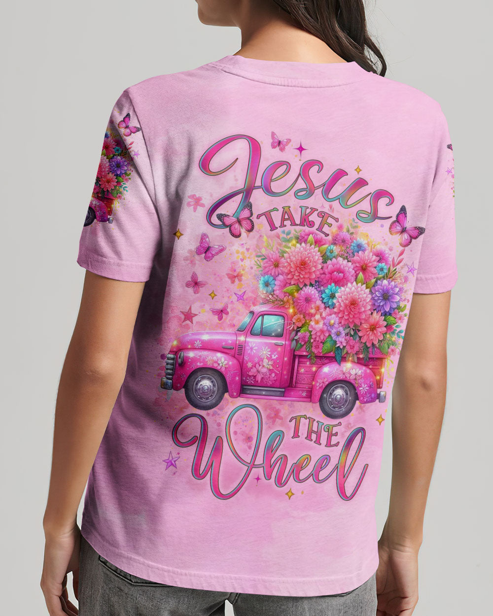 Jesus Take The Wheel Women's All Over Print Shirt - Yhlt1401254