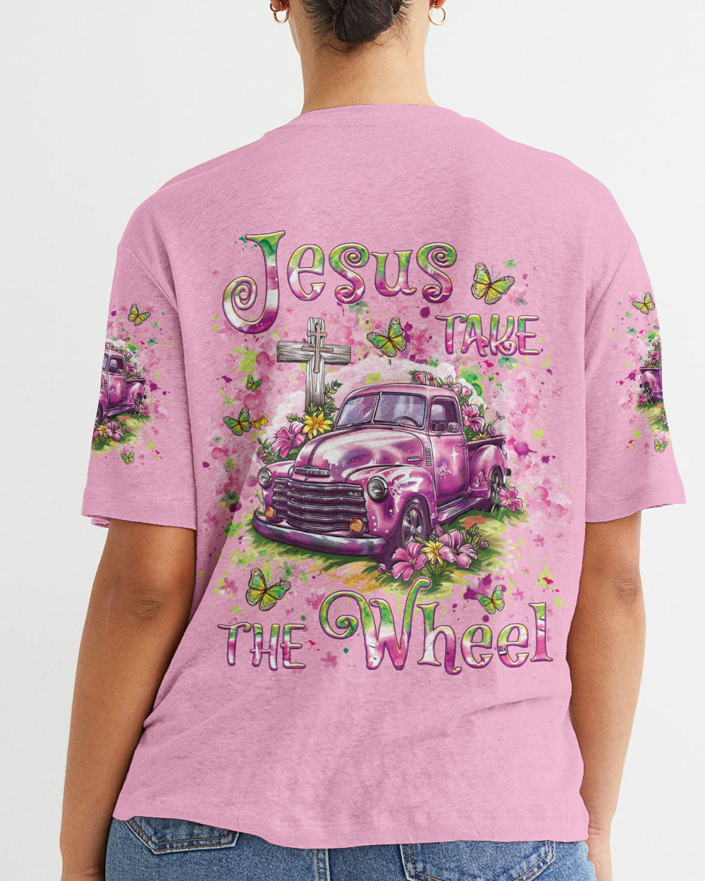Jesus Take The Wheel Women's All Over Print Shirt - Yhlt1502241
