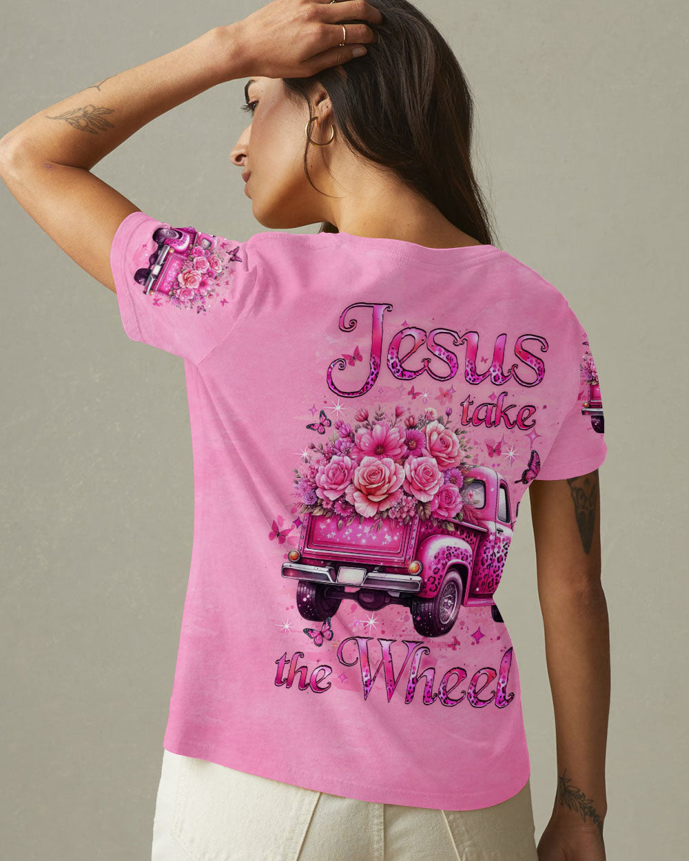 Jesus Take The Wheel Women's All Over Print Shirt - Yhlt1701253