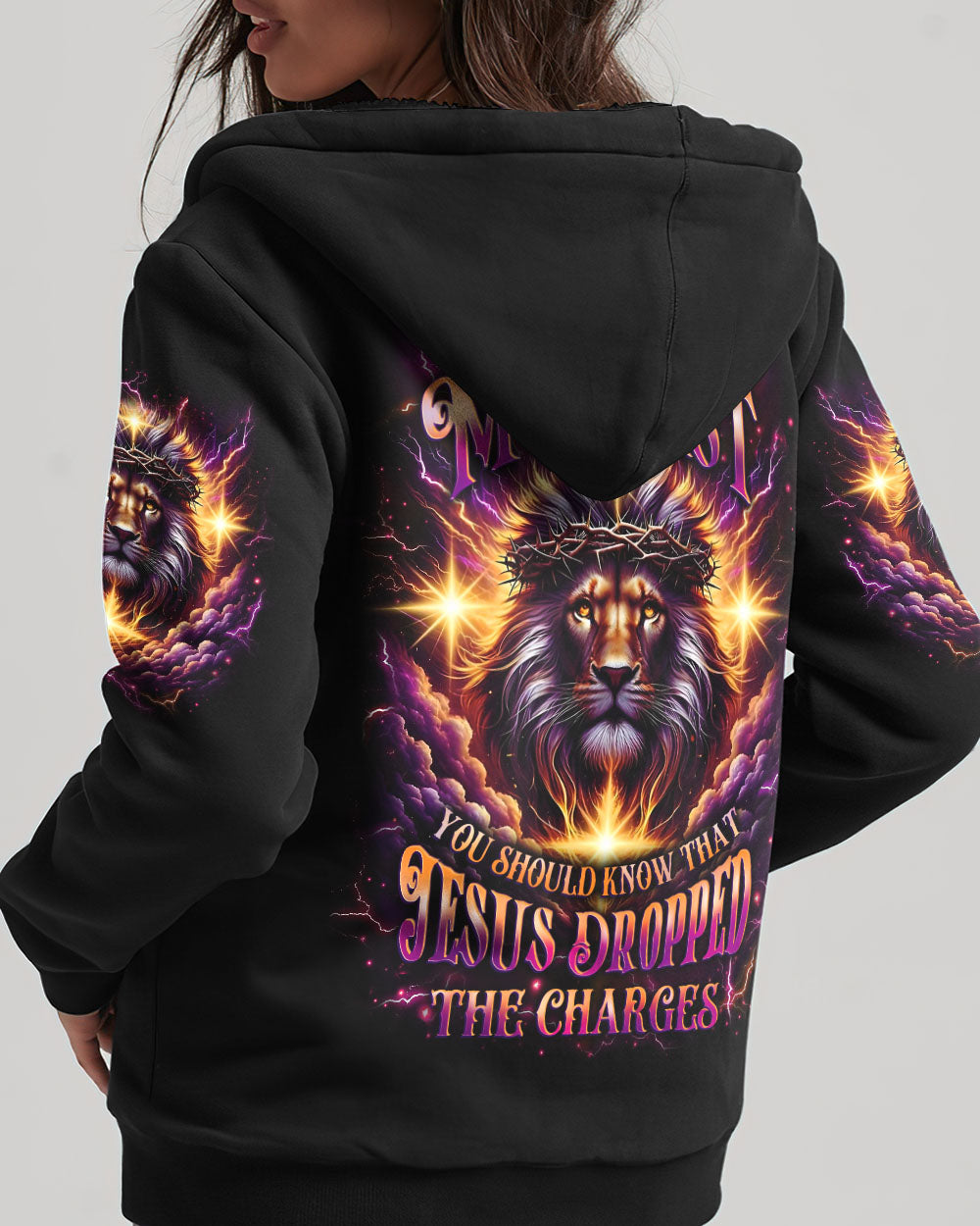 Jesus Dropped The Charges Lion Women's All Over Print Shirt - Yhlt1711252