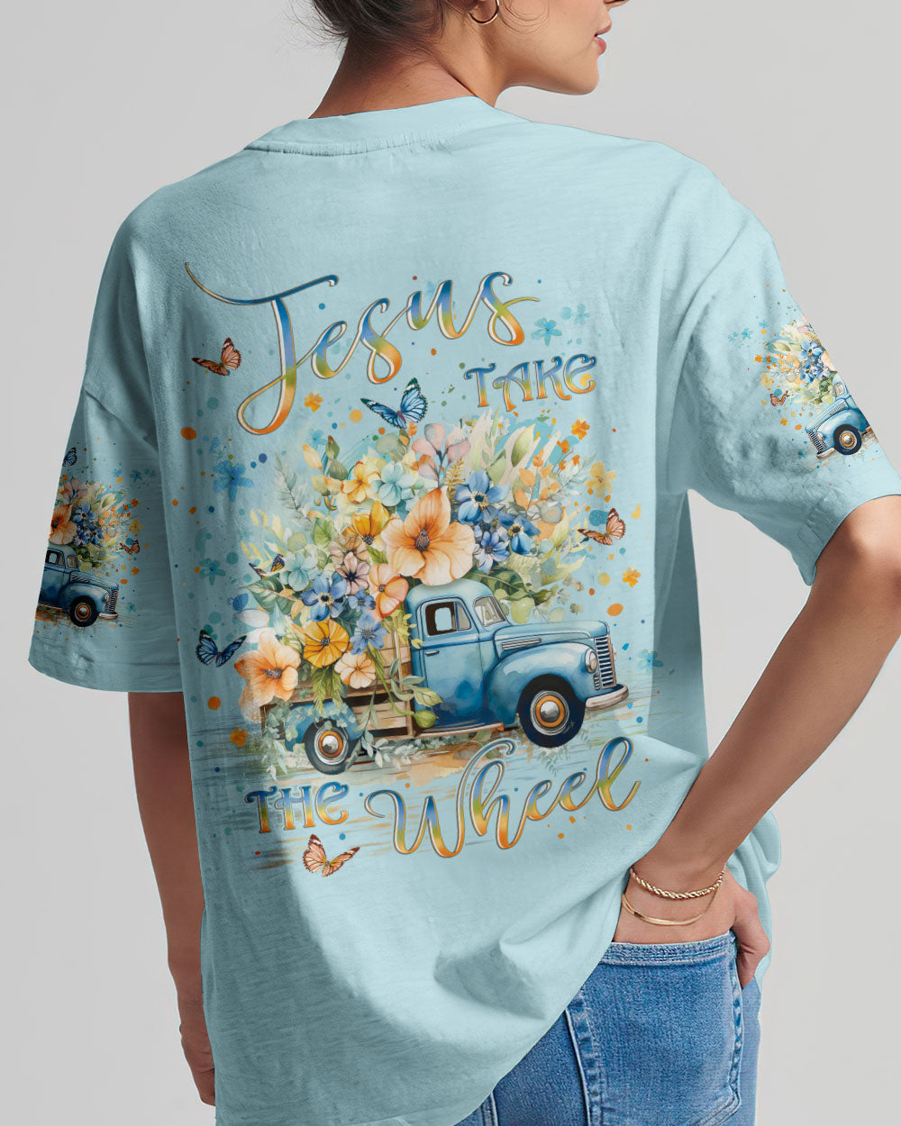 Jesus Take The Wheel Women's All Over Print Shirt - Yhlt1801242