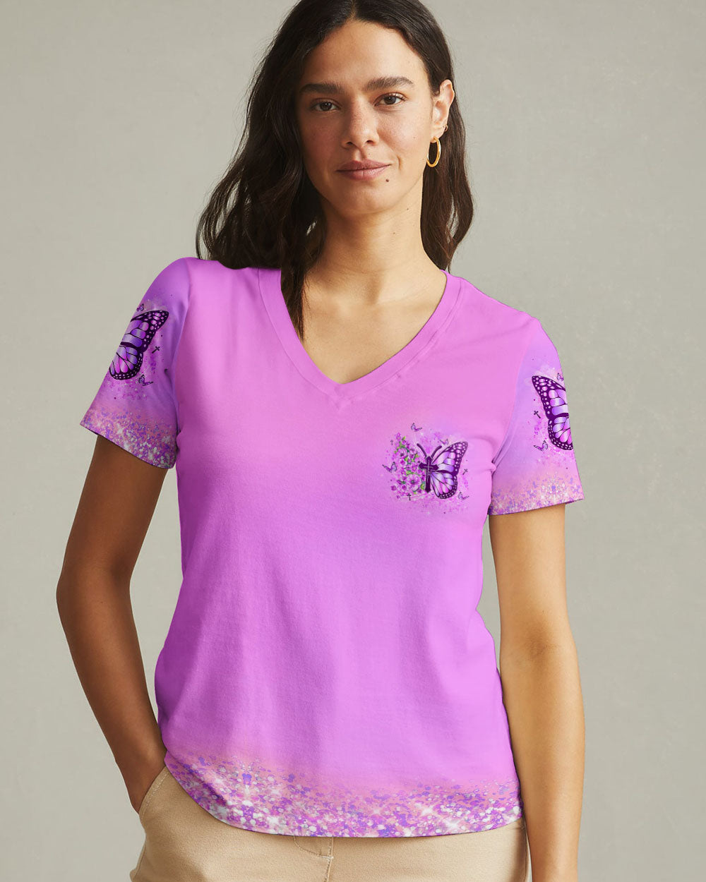 With God All Things Are Possible Butterfly Women's All Over Print Shirt - Yhlt1809241