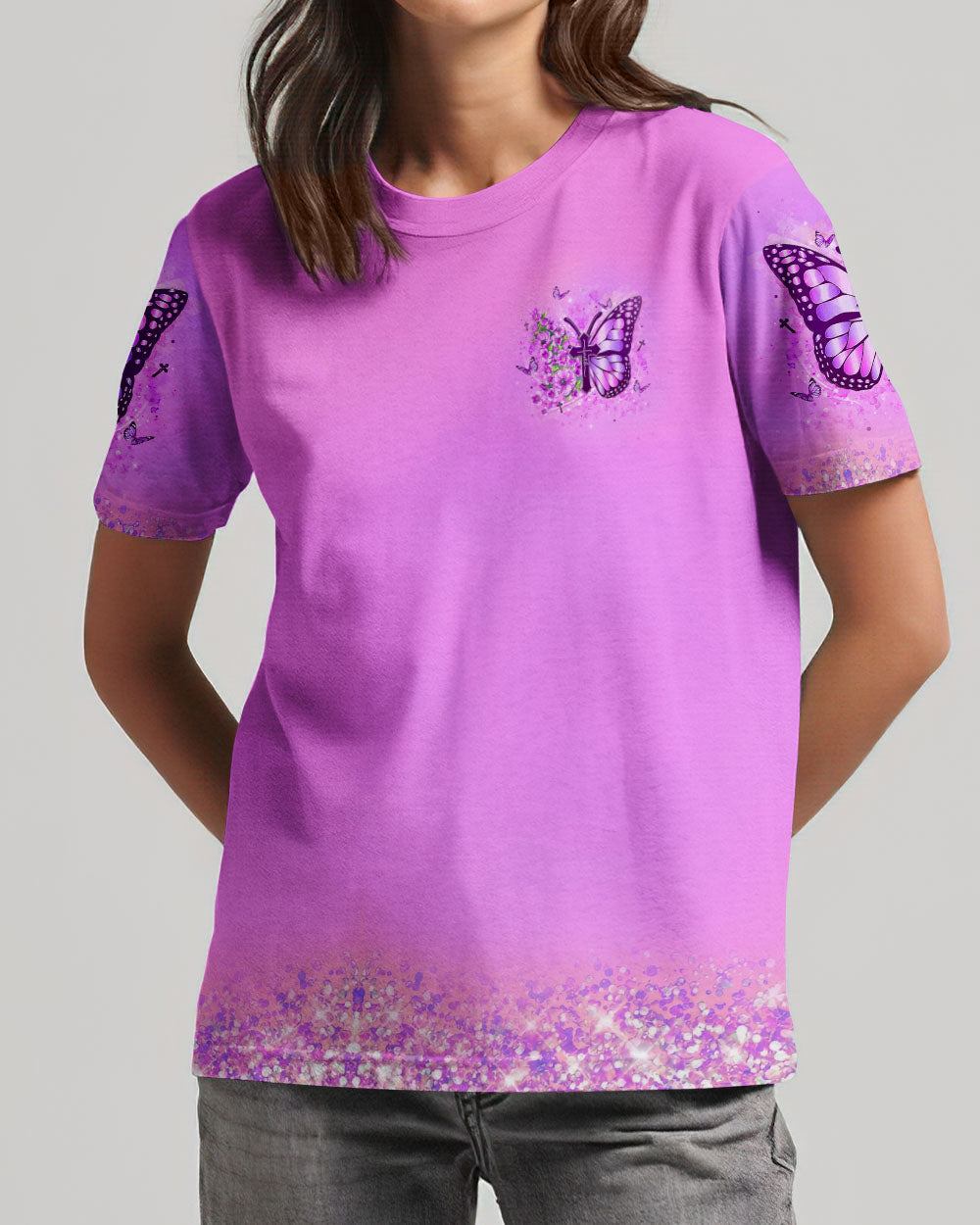 With God All Things Are Possible Butterfly Women's All Over Print Shirt - Yhlt1809241