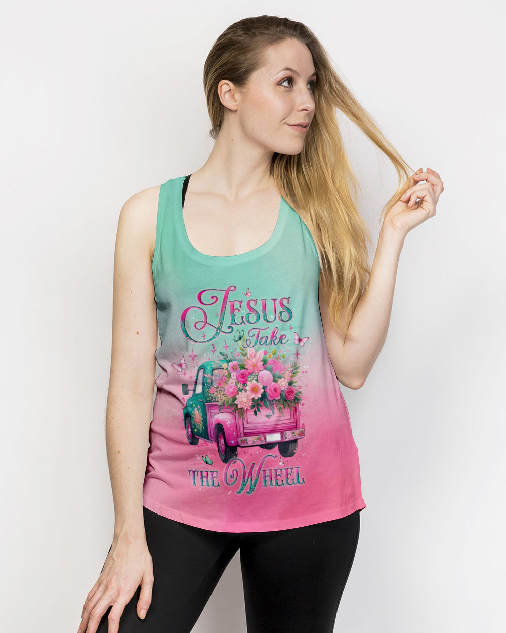Jesus Take The Wheel Women's All Over Print Shirt - Yhlt1902252