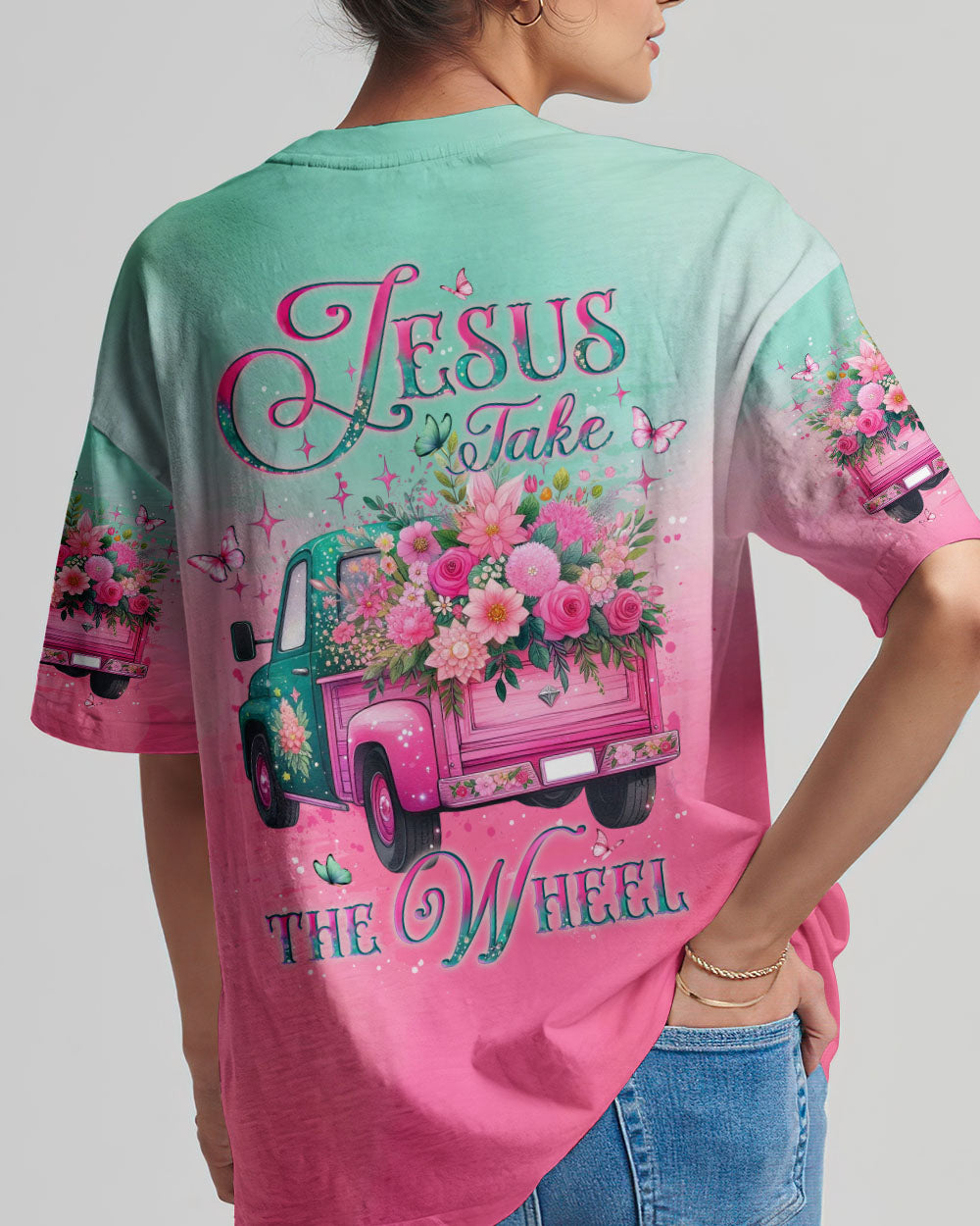 Jesus Take The Wheel Women's All Over Print Shirt - Yhlt1902252