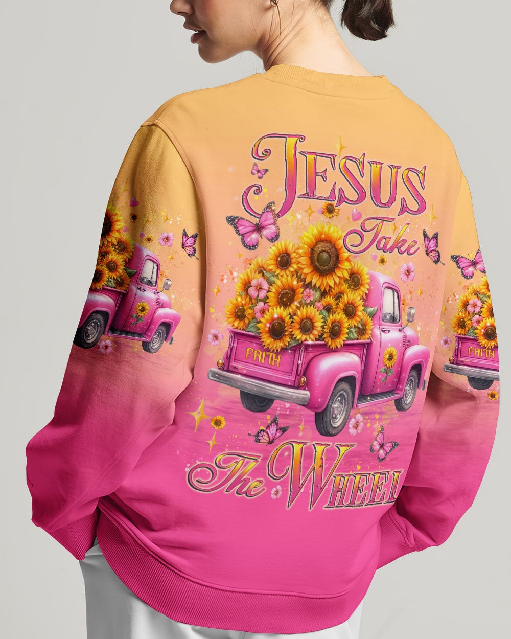 Jesus Take The Wheel Sunflowers Women's All Over Print Shirt - Yhlt2002253