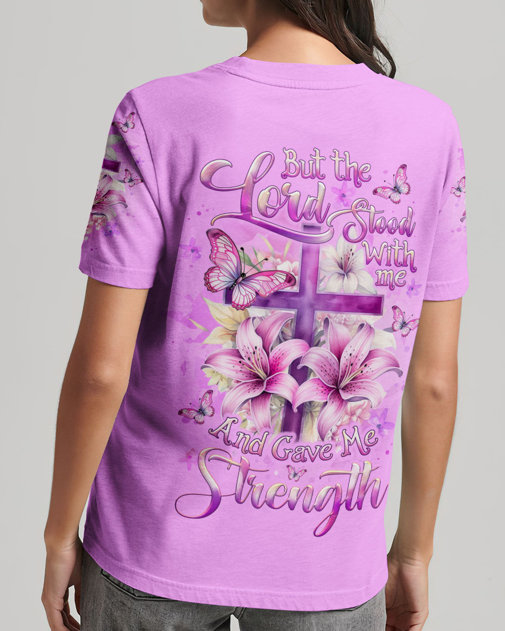 But The Lord Stood With Me Cross Women's All Over Print Shirt - Yhlt2211231