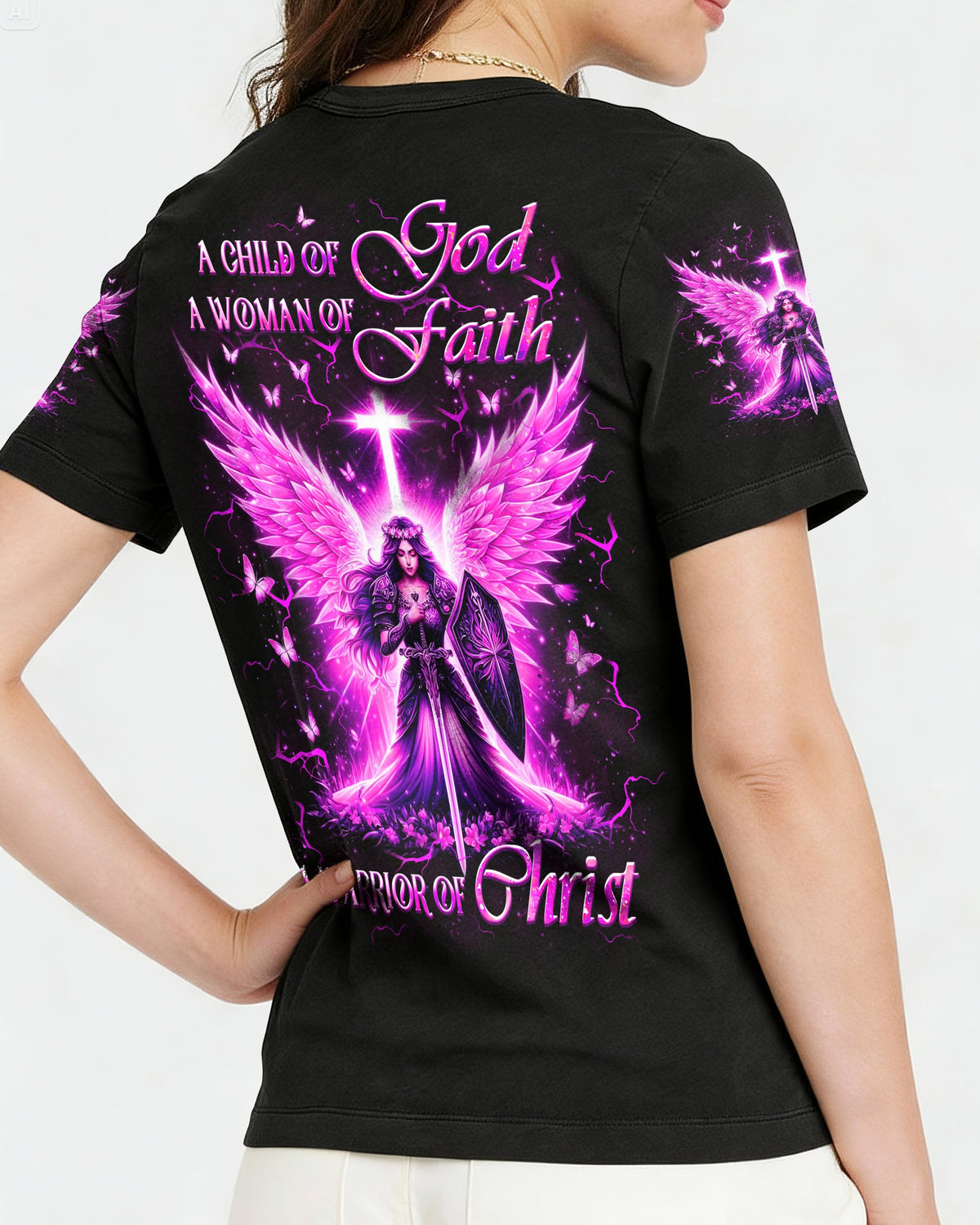 A Child Of God A Woman Of Faith Women's All Over Print Shirt - Yhlt2301262