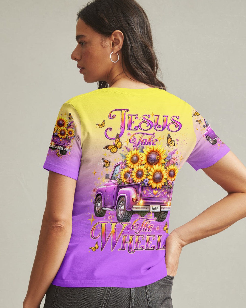 Jesus Take The Wheel Women's All Over Print Shirt - Yhlt2402253