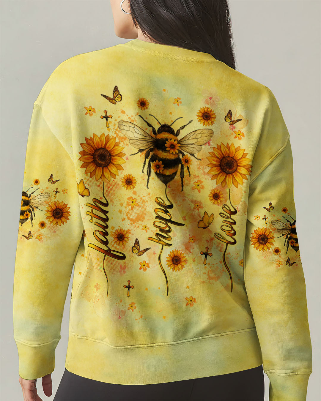 Faith Hope Love Bee Women's All Over Print Shirt - Yhlt2406253