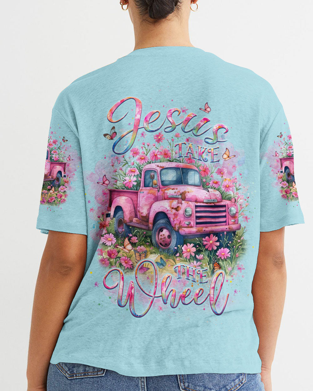 Jesus Take The Wheel Women's All Over Print Shirt - Yhlt2407243
