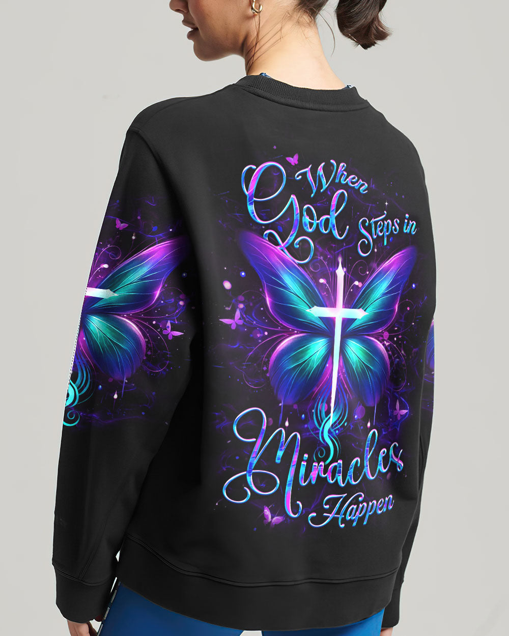 When God Steps In Miracles Happen Women's All Over Print Shirt - Yhlt2412241