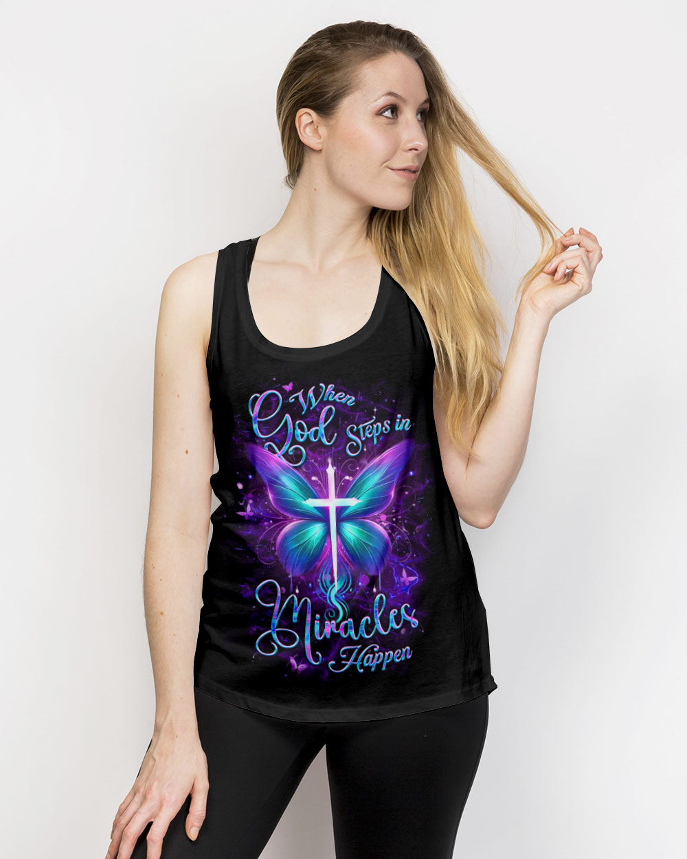 When God Steps In Miracles Happen Women's All Over Print Shirt - Yhlt2412241