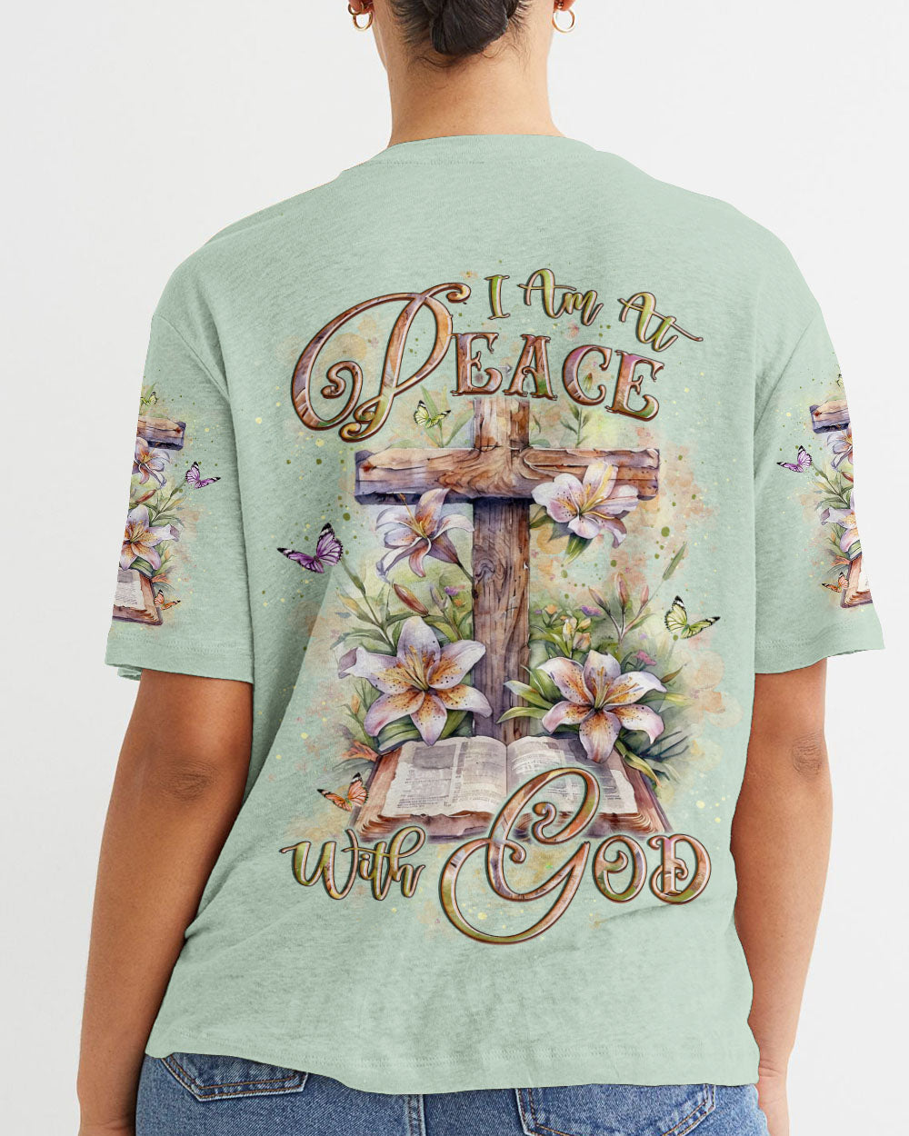 I Am At Peace With God Women's All Over Print Shirt - Yhlt2502254