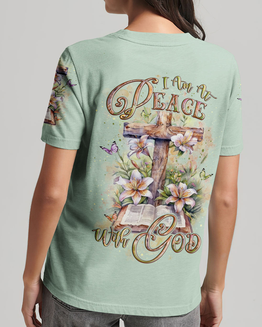 I Am At Peace With God Women's All Over Print Shirt - Yhlt2502254