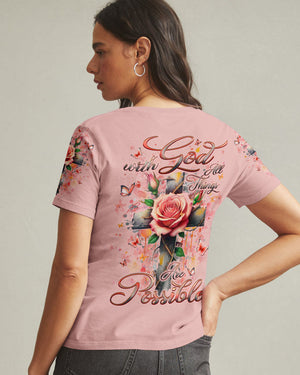 With God All Things Are Possible Women's All Over Print Shirt -  Yhlt2603252