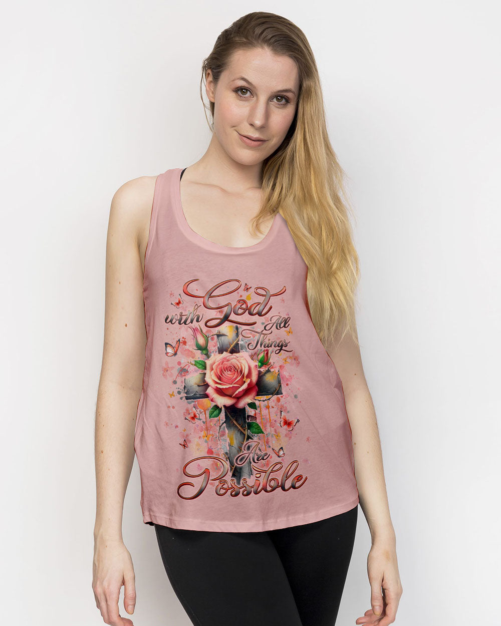 With God All Things Are Possible Women's All Over Print Shirt -  Yhlt2603252