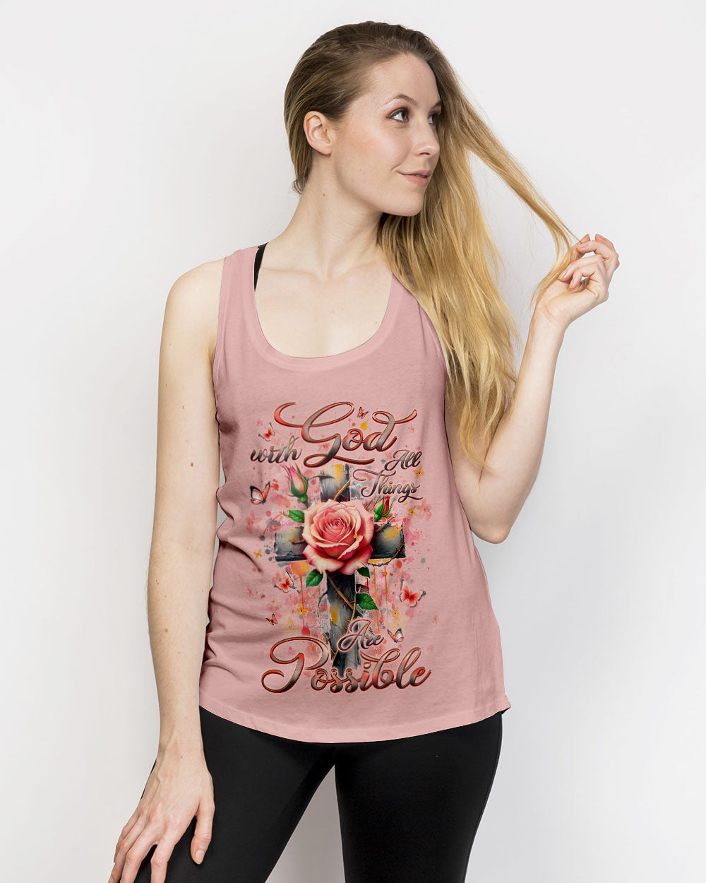 With God All Things Are Possible Women's All Over Print Shirt -  Yhlt2603252