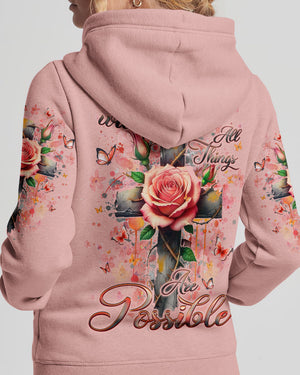With God All Things Are Possible Women's All Over Print Shirt -  Yhlt2603252