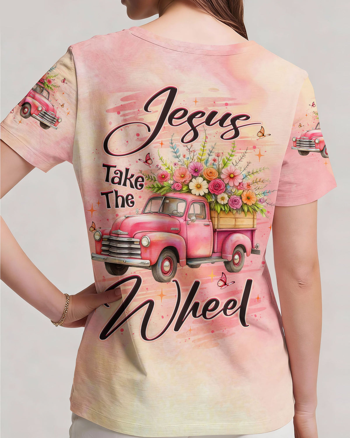 Jesus Take The Wheel Women's All Over Print Shirt - Yhlt2612251