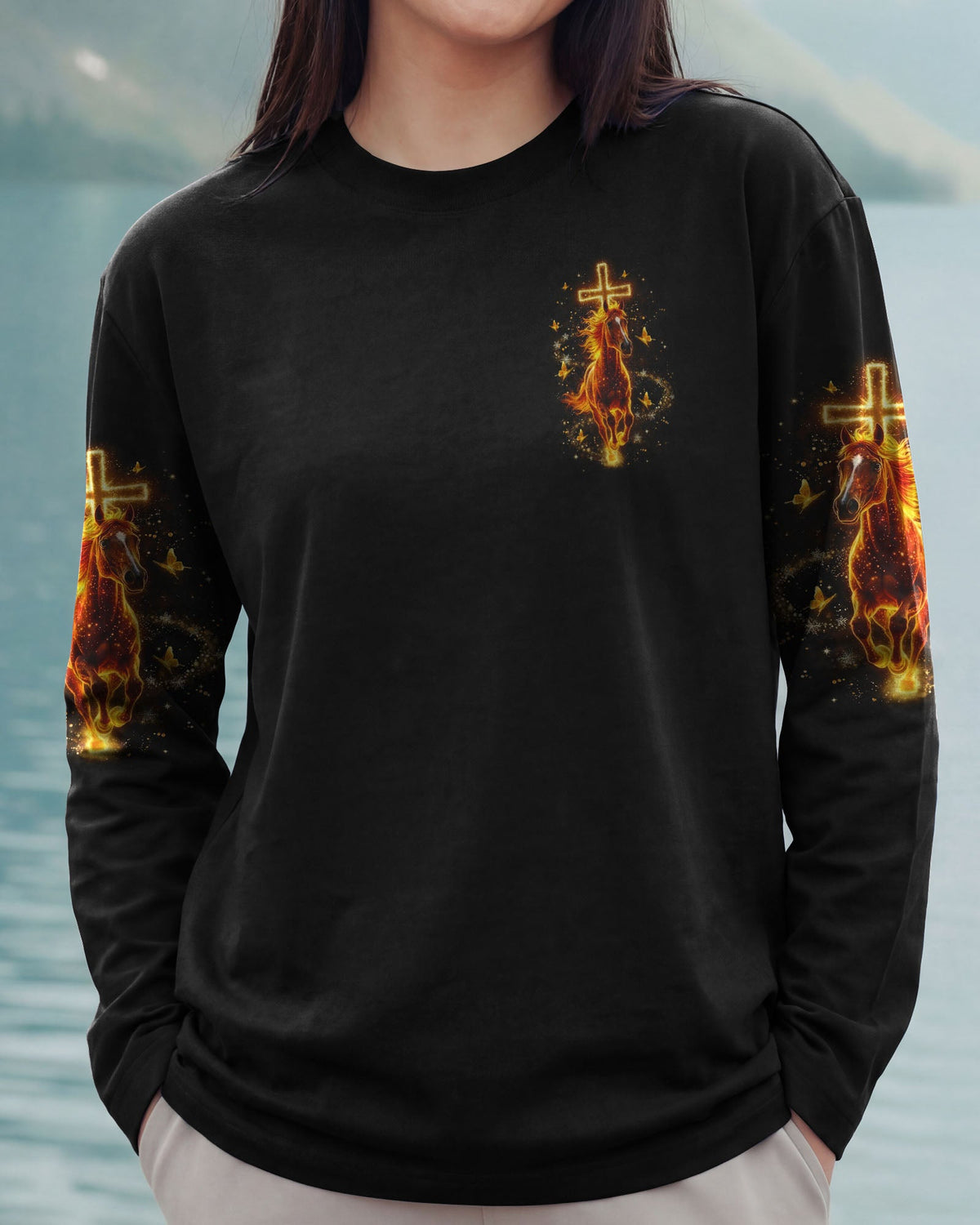 Blessed By God Loved By Jesus Horse Women's All Over Print Shirt - Yhlt3001261