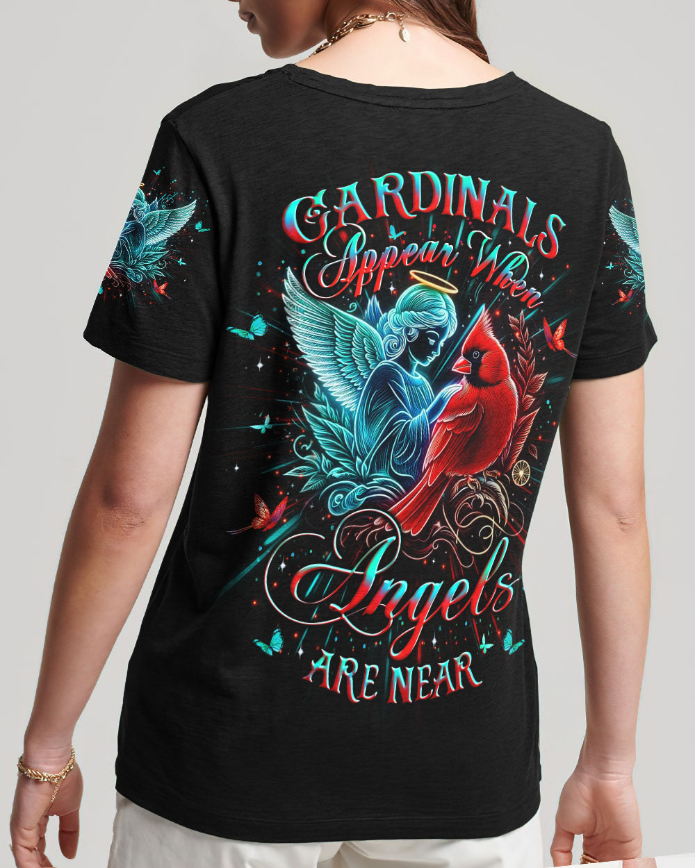 Cardinals Appear When Angels Are Near Women's All Over Print Shirt - Yhlt3103251