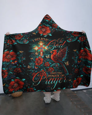 I Believe In God Sherpa Blanket Hoodie - Tlno1311242