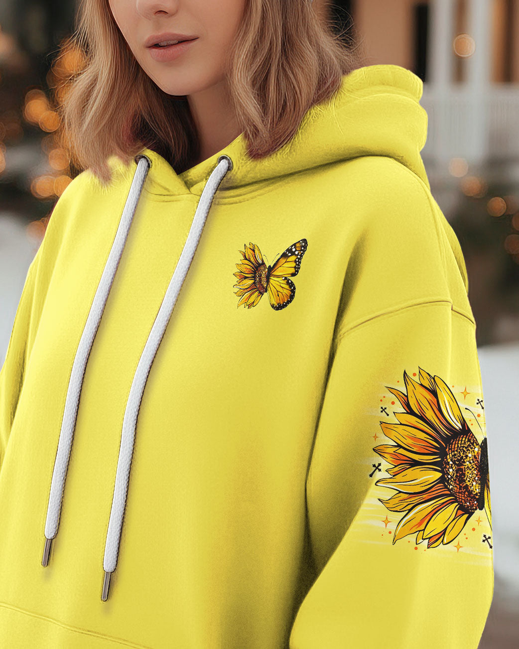 Transformed By God's Love Butterfly Sunflower Women's All Over Print Shirt  - Tlno1911252