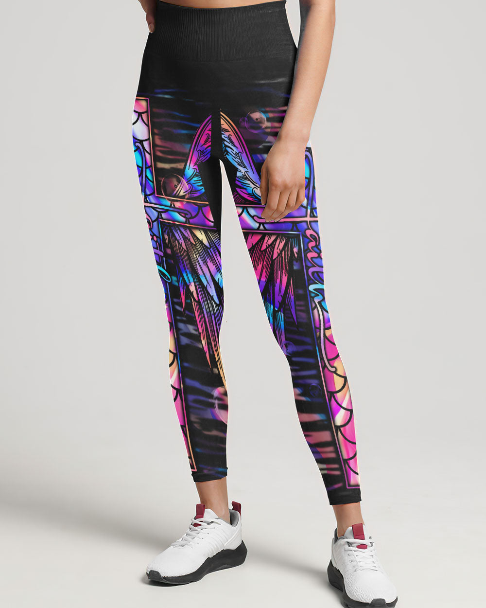 Faith Cross Wings Mermaid Hologram Women's All Over Print Shirt - Ri2406231