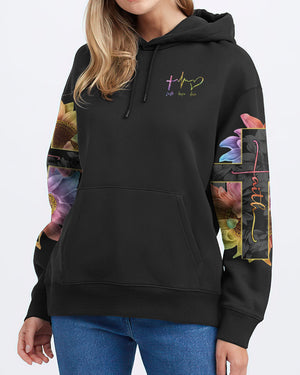 Faith Rainbow Sunflower Cross Flag Women's All Over Print Shirt - Ri2406234