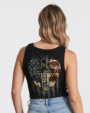 One Nation Under God Vintage Flag Women's All Over Print Shirt - Ri2406233