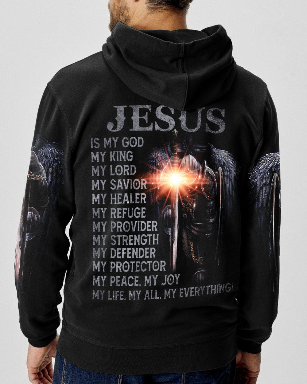 Jesus Is My God My King My Lord Warrior Men's All Over Print Shirt - Ri2406236