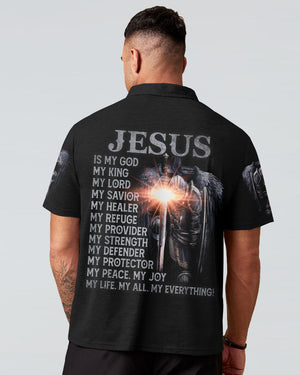 Jesus Is My God My King My Lord Warrior Men's All Over Print Shirt - Ri2406236