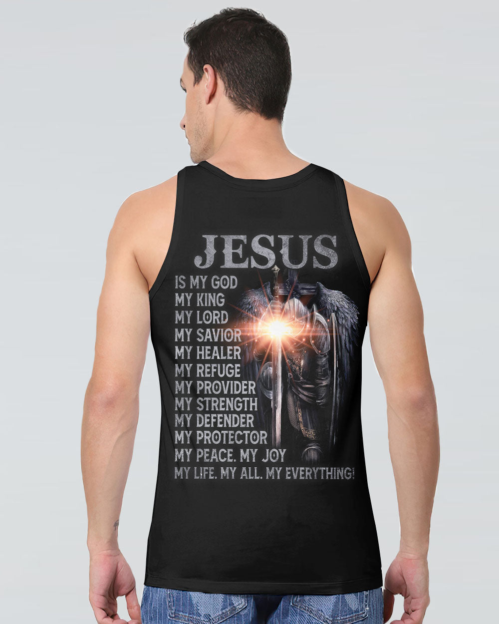 Jesus Is My God My King My Lord Warrior Men's All Over Print Shirt - Ri2406236