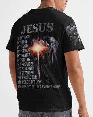Jesus Is My God My King My Lord Warrior Men's All Over Print Shirt - Ri2406236