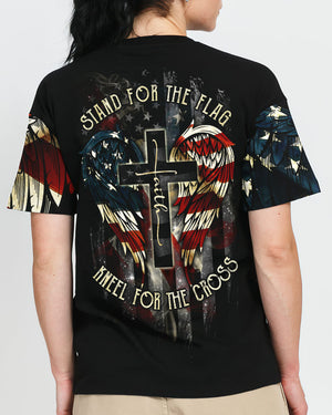 Stand For The Flag Kneel For The Cross Wings Women's All Over Print Shirt - Ri2506235